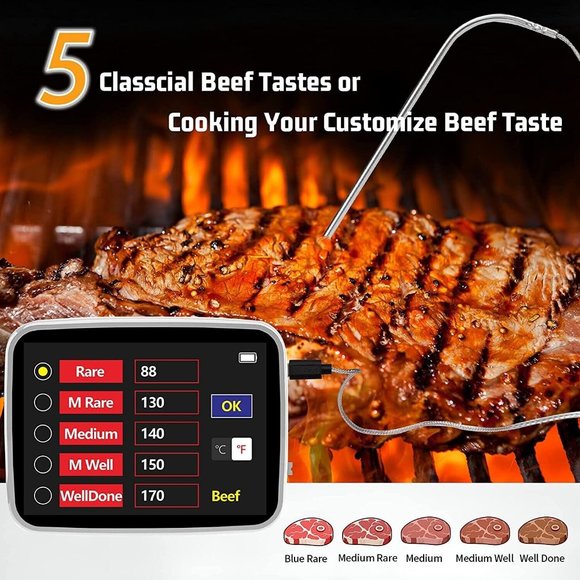 Tongye Smart Digital Meat Thermometer, Oven Safe for Meat - Picture 5 of 6
